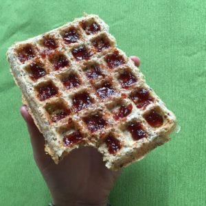 Vločková vafle se lněným semínkem